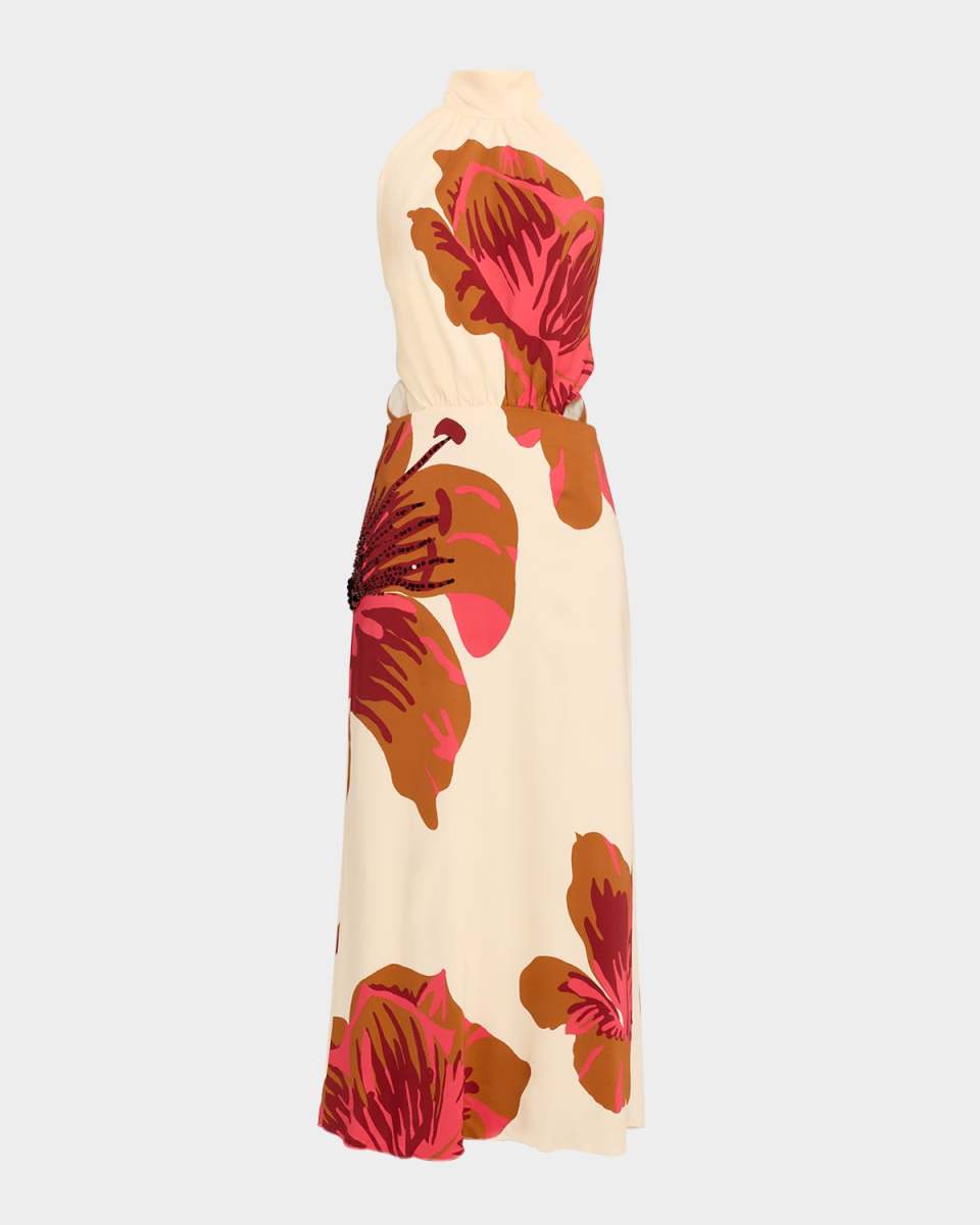 Best Of Times Floral Halter Maxi Dress